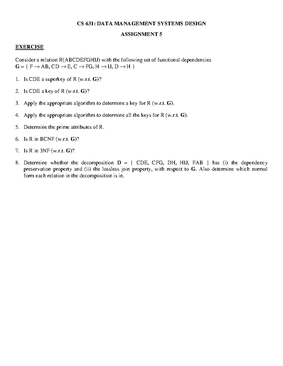 Assignment 5 Cs 631 Data Management Systems Design Assignment 5 Exercise Consider A Relation Assignment 5 Cs 631 Data Management Systems Design Assignment 5 Exercise Consider A Relation