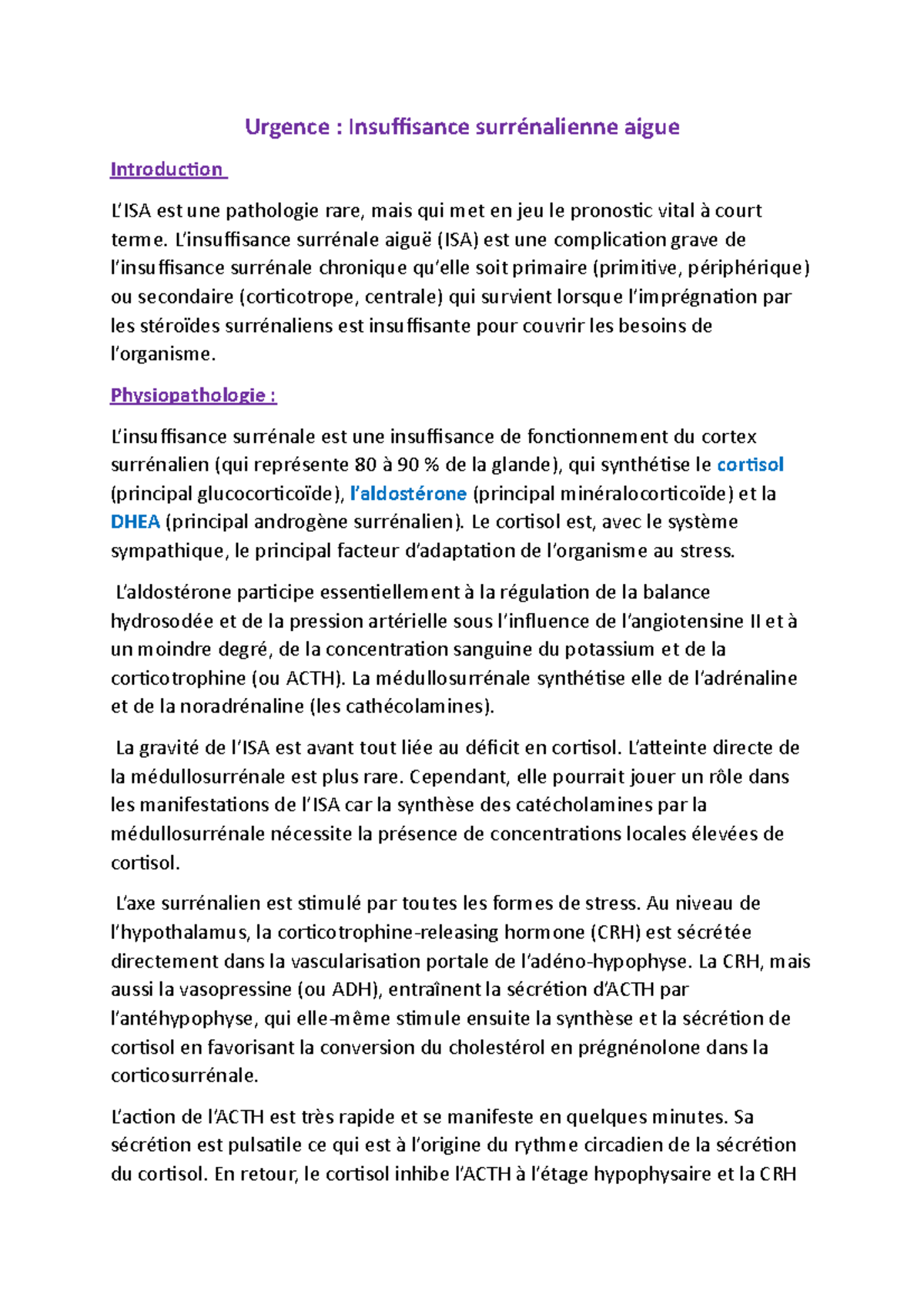 Insuffisance Surrénalienne Aiguë Pdf ALHFO — free download