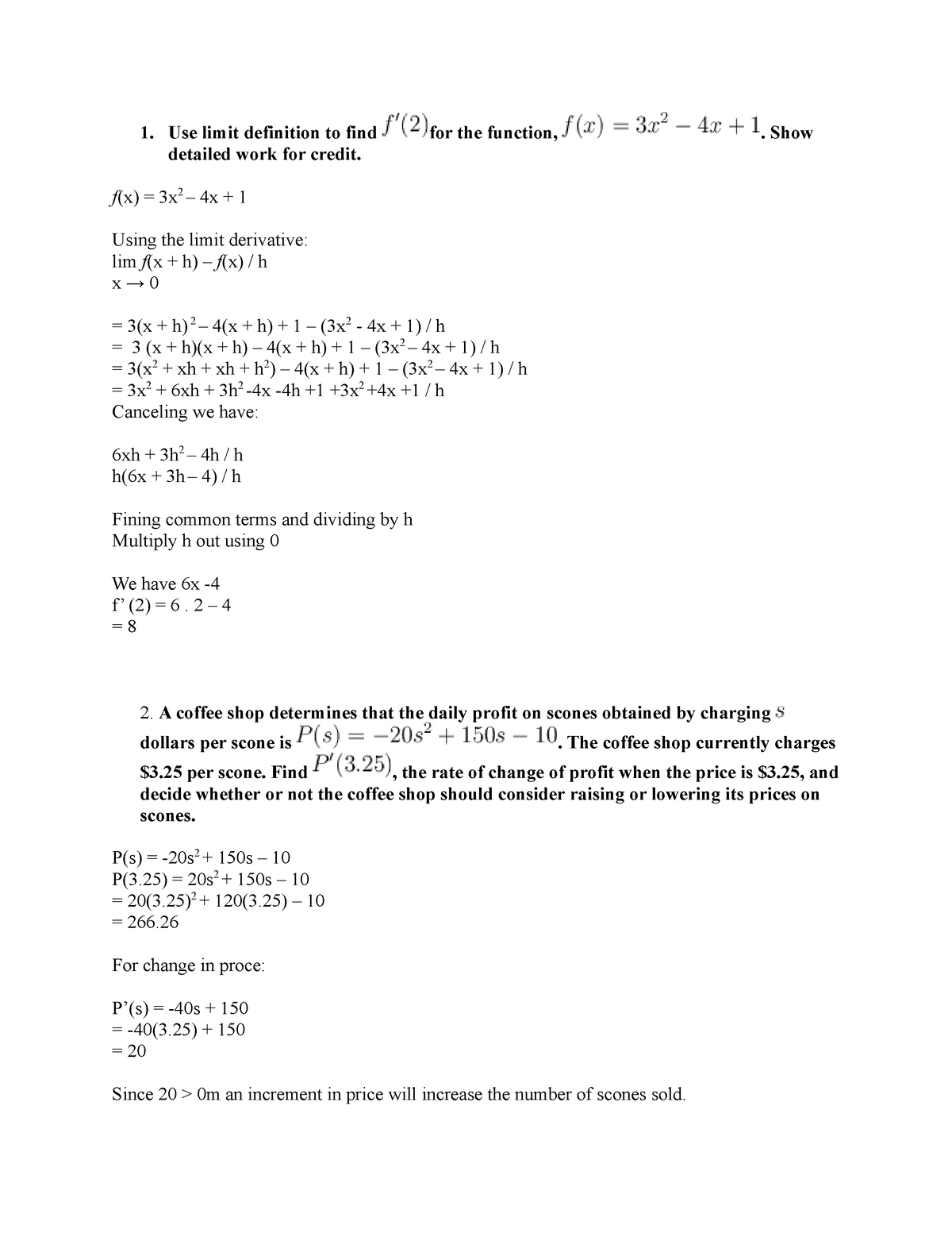 calculus-written-assignment-unit-3-1-use-limit-definition-to-find