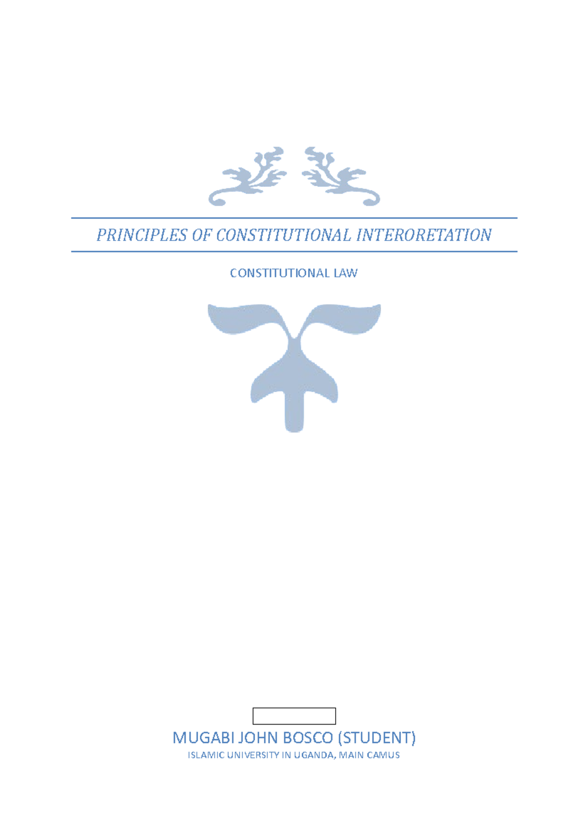 Principles Of Constitutional Interpretat Principles Of Constitutional Principles Of Constitutional Interpretat Principles Of Constitutional