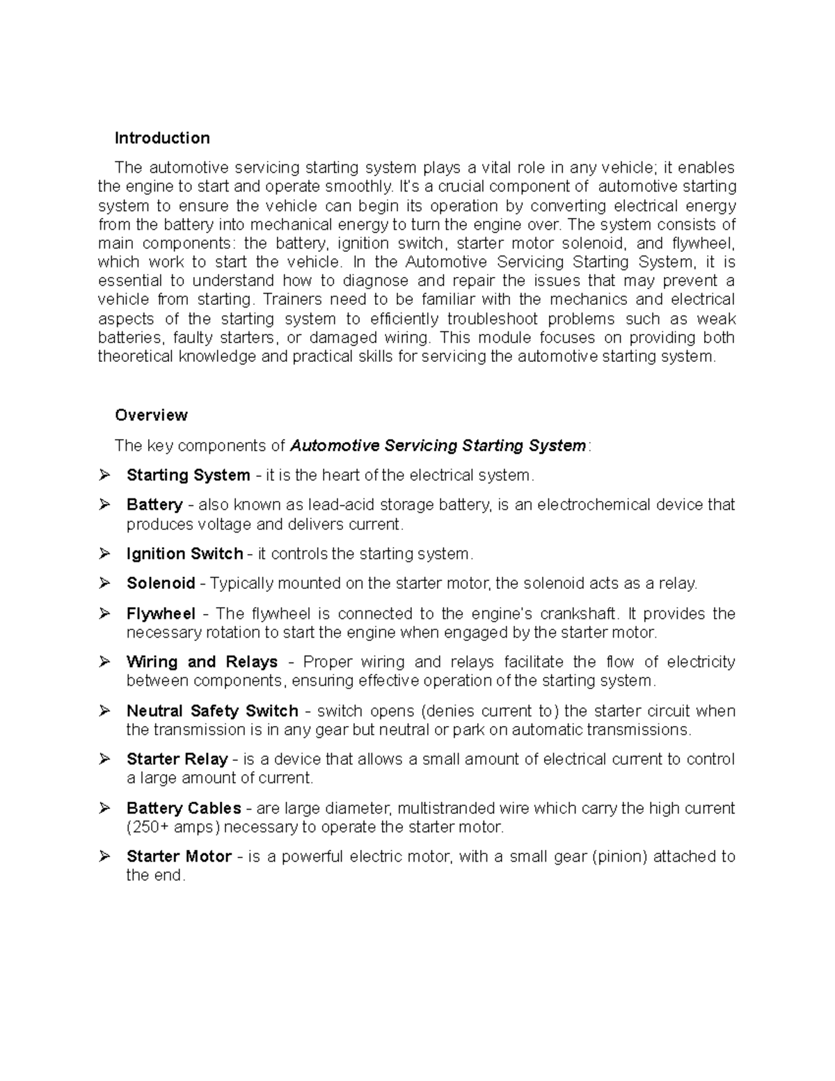 Module making in tic04 - tic - Introduction The automotive servicing ...