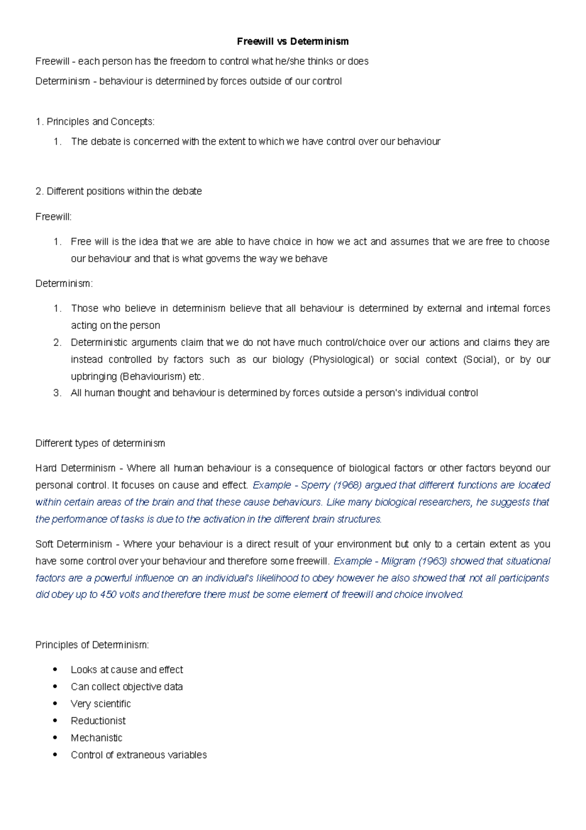 Freewill-determinism - Freewill Vs Determinism Freewill - Each Person 