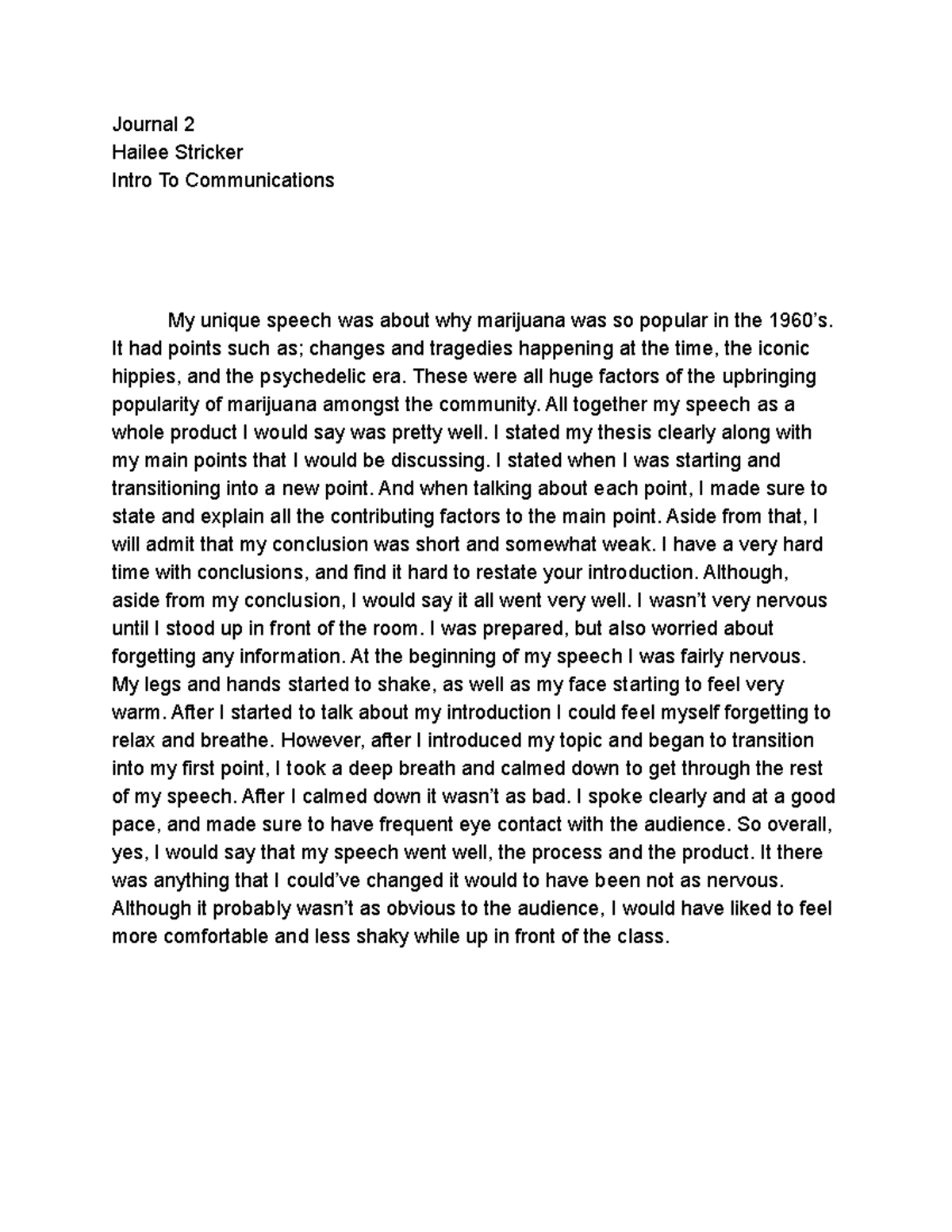 Journal 2 unit 4 - Journal 2 Hailee Stricker Intro To Communications My ...