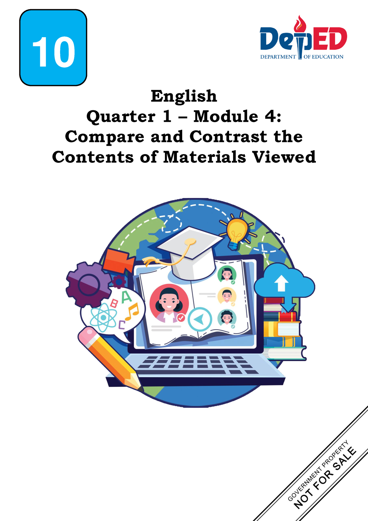 Q1 English 10 Module 4 English Quarter 1 Module 4 Compare And Contrast The Contents 2708