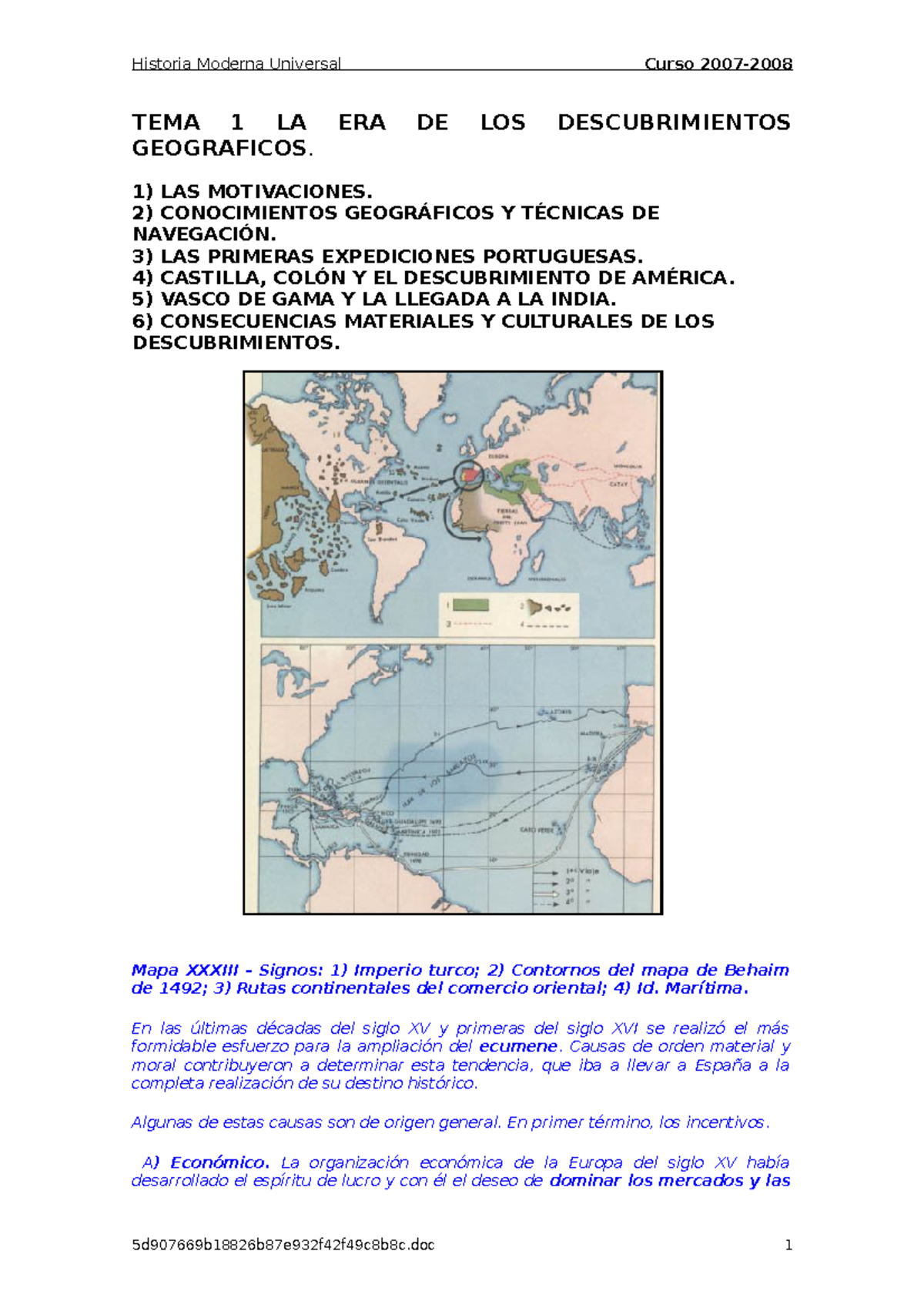 TEMA 1 - LOS Descubrimientos Geograficos (NO Entra) - TEMA 1 LA ERA DE ...