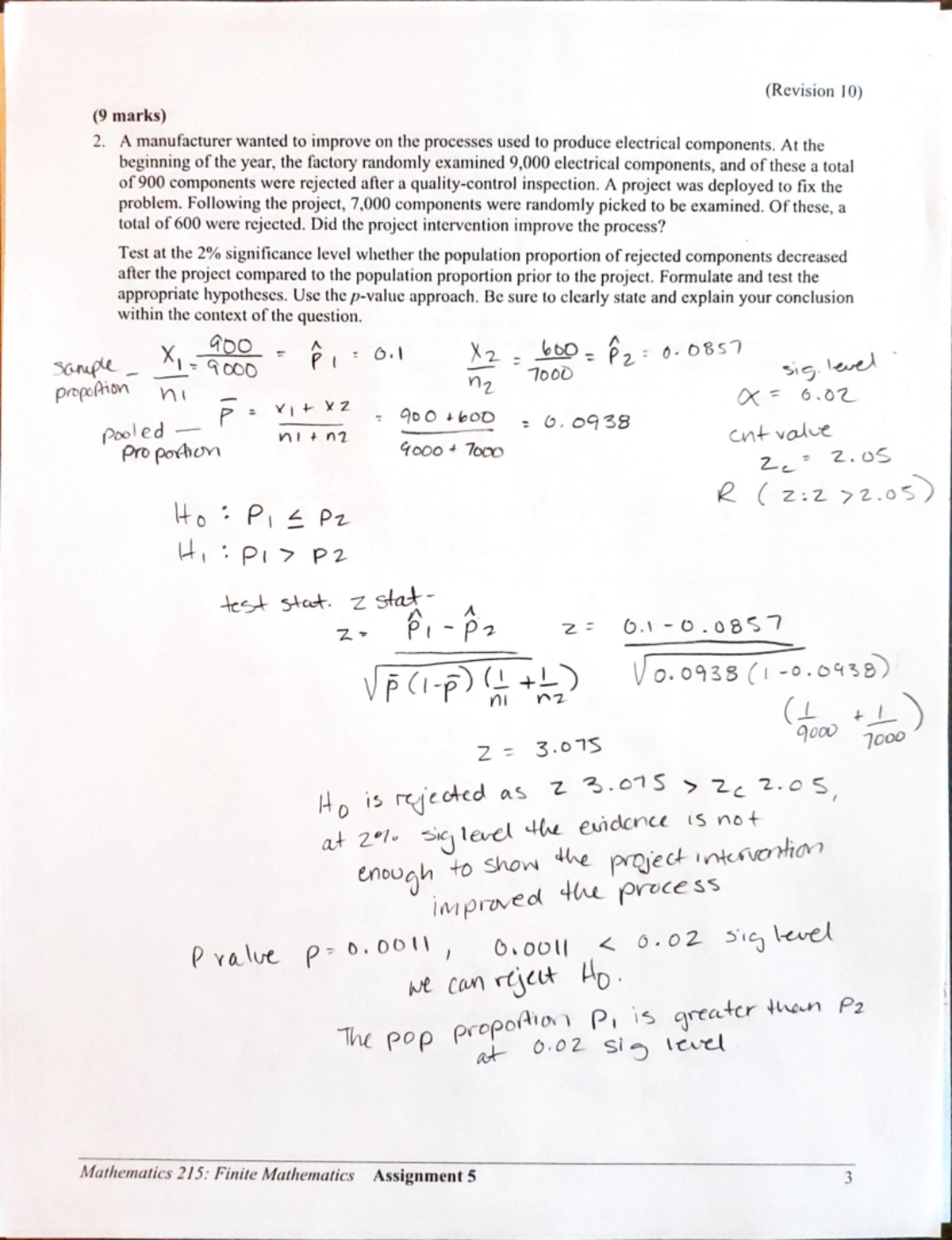 athabasca math 215 assignment 5