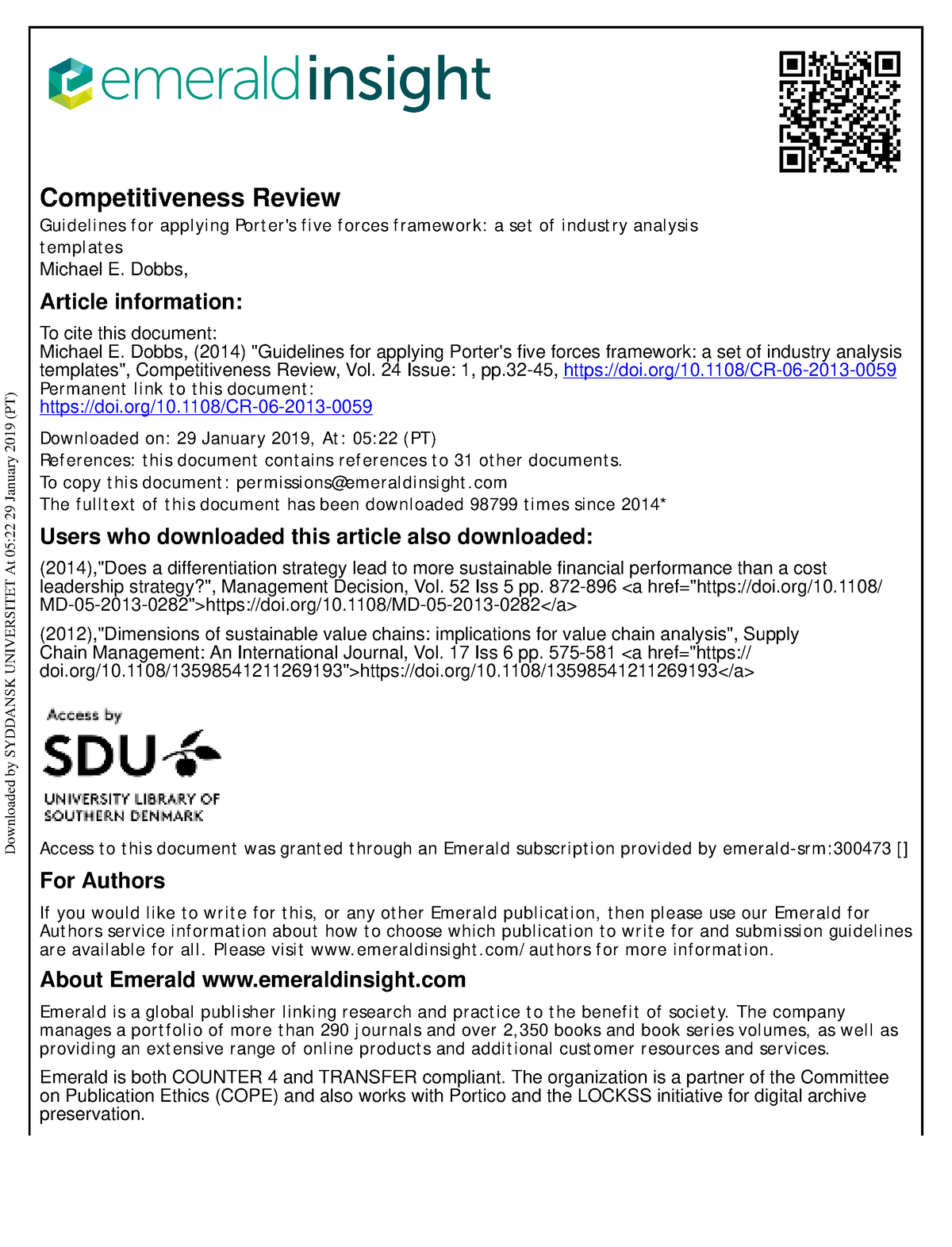 Guidelines For Applying Porter’s Five Forces Framework-a Set Of 