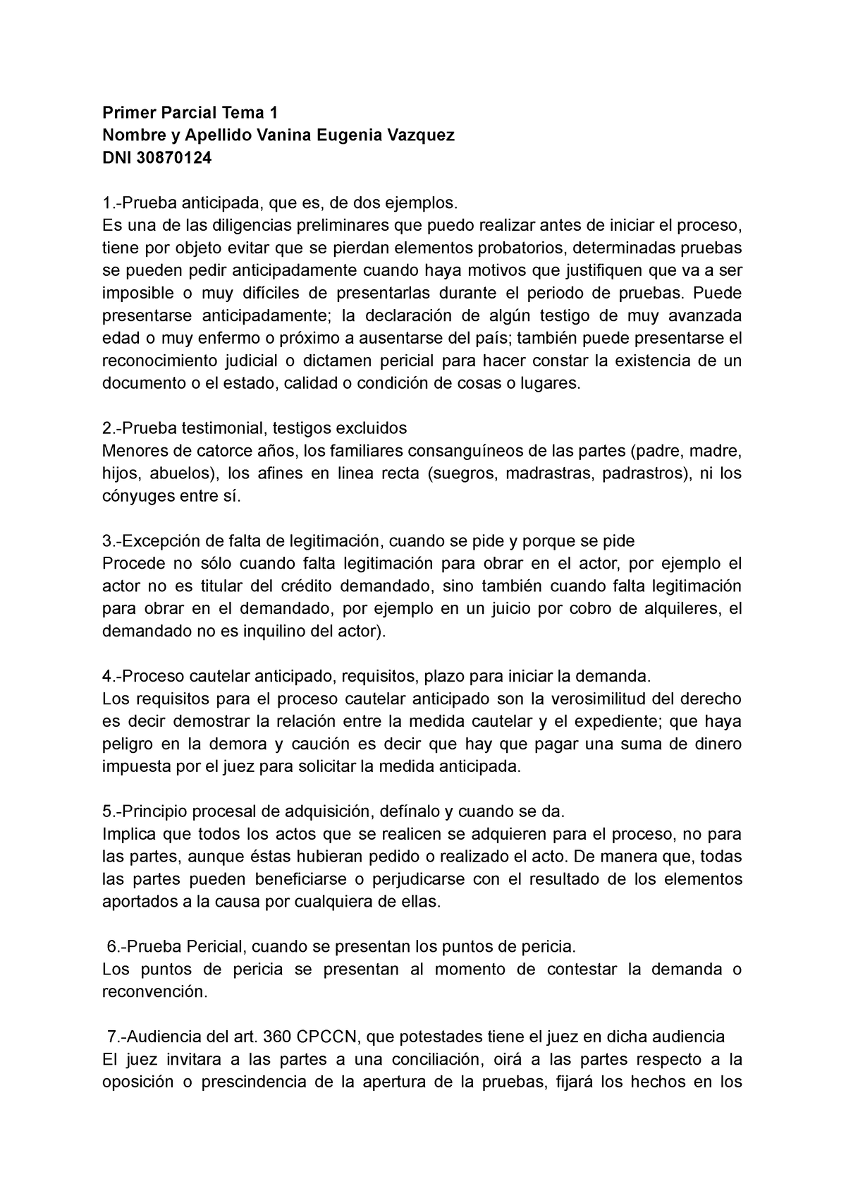 Primer Parcial Tema 1 - Posibles Preguntas Y Respuestas Sobre Derecho ...