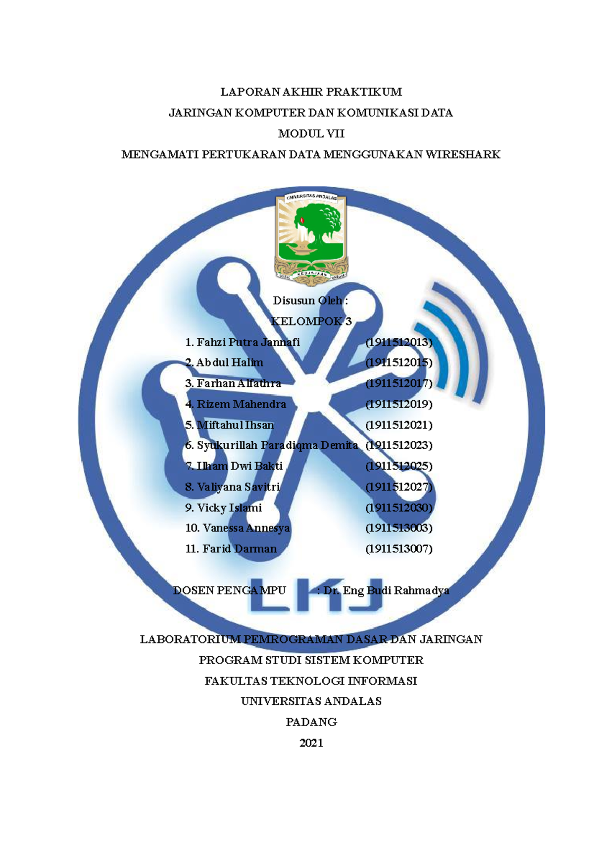 Laporan Akhir Praktikum Modul 7 Jaringan Komputer Dan Komunikasi Data ...