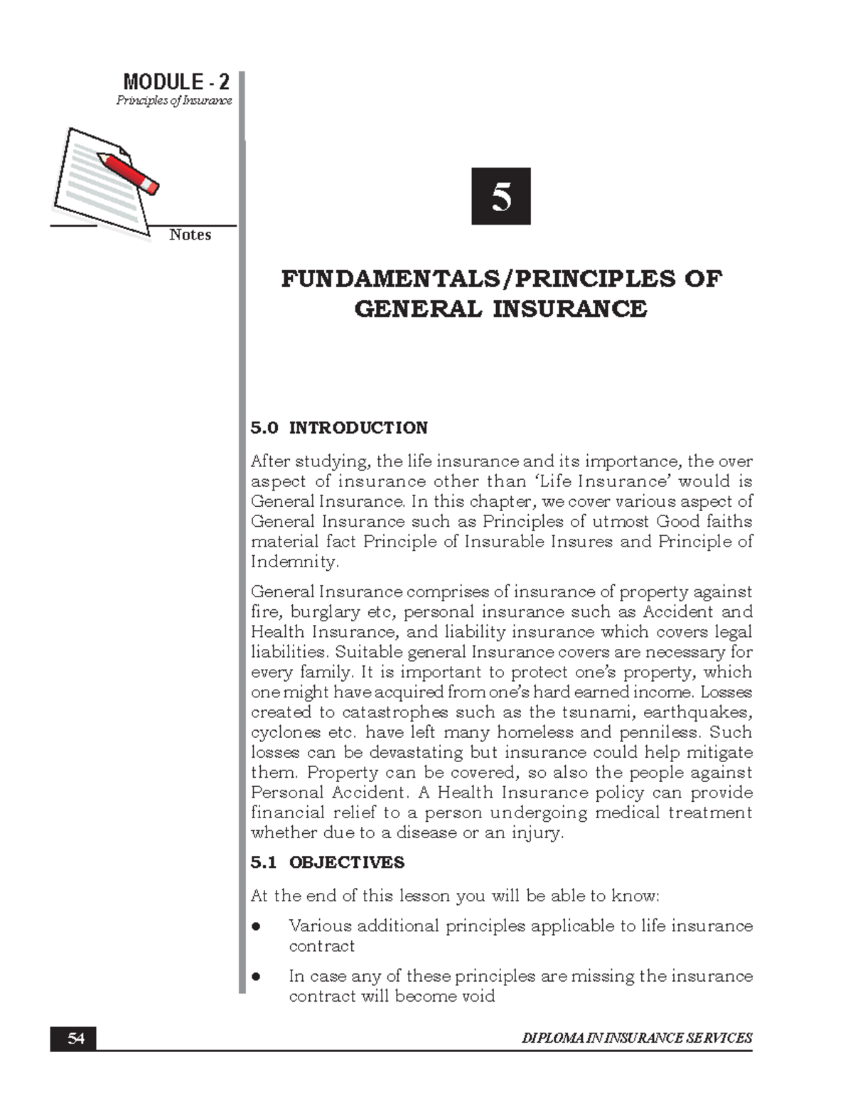 Principles of Inurance in General insurance - DIPLOMA IN INSURANCE ...