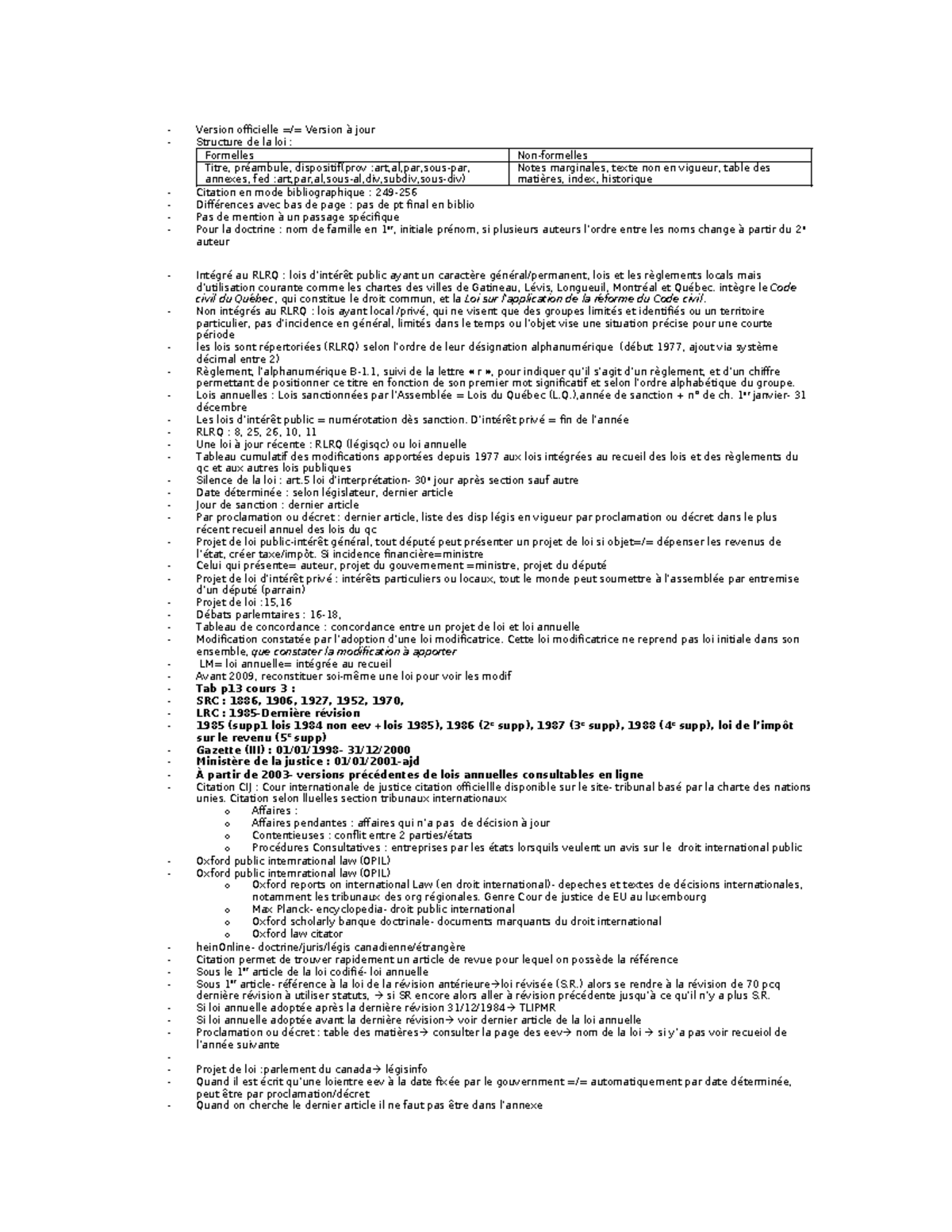 Feuille de notes - Version officielle =/= Version à jour Structure de ...