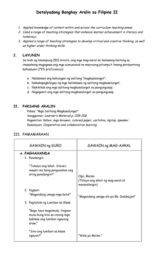 Professional education drills - DRILL 2 - ASSESSMENT OF LEARNING 2 Your ...