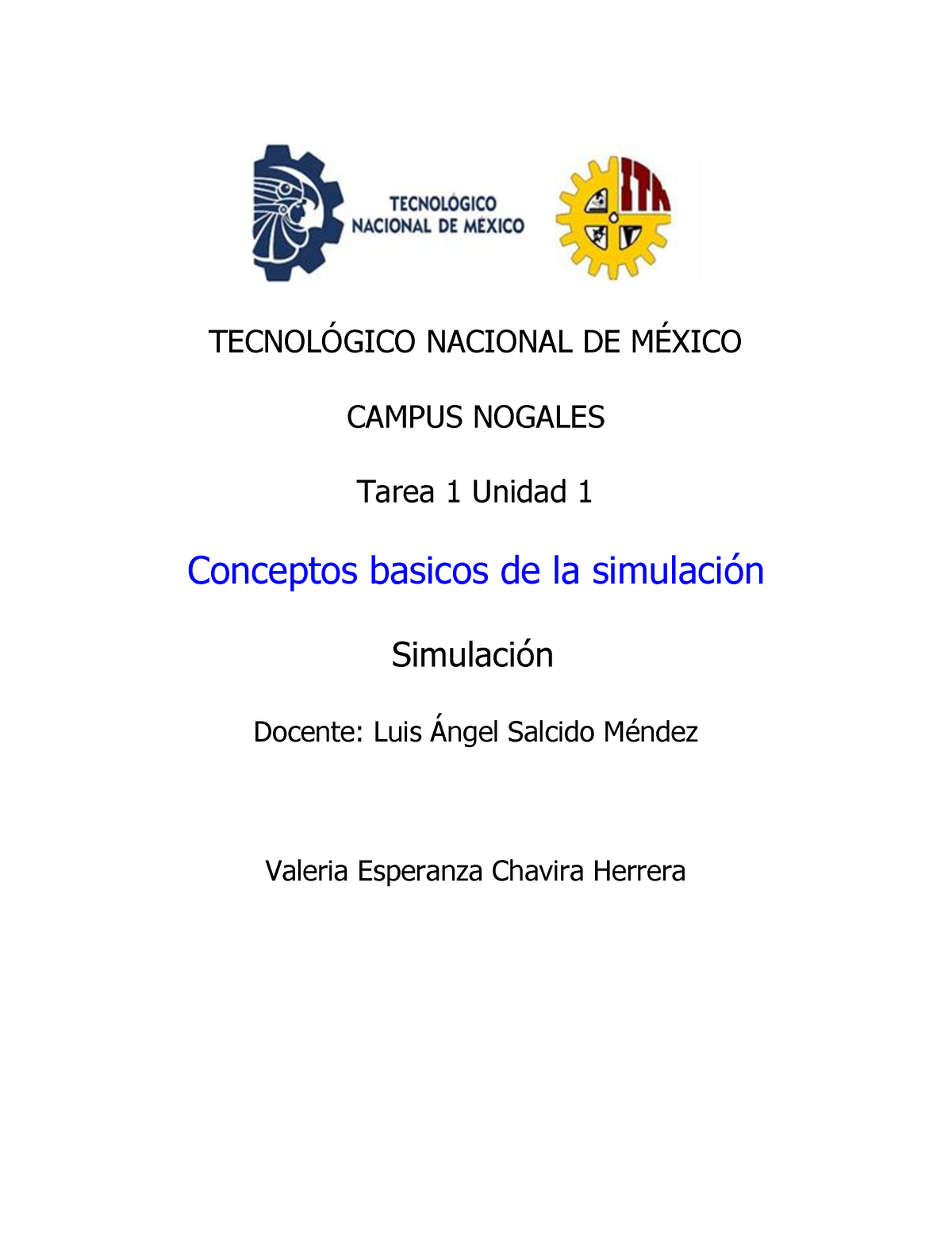 Tarea 1 Unidad 1-Conceptos Basicos De La Simulacion-21340472 - TECNOL ...