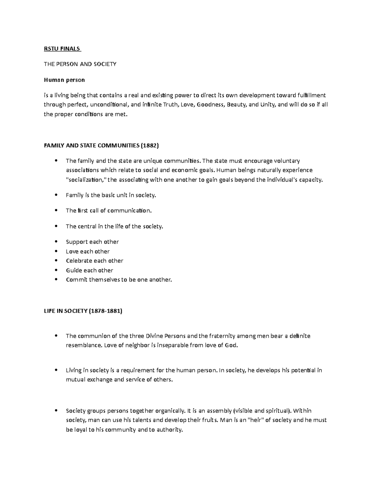 RSTU- Finals - Helpful - RSTU FINALS THE PERSON AND SOCIETY Human ...