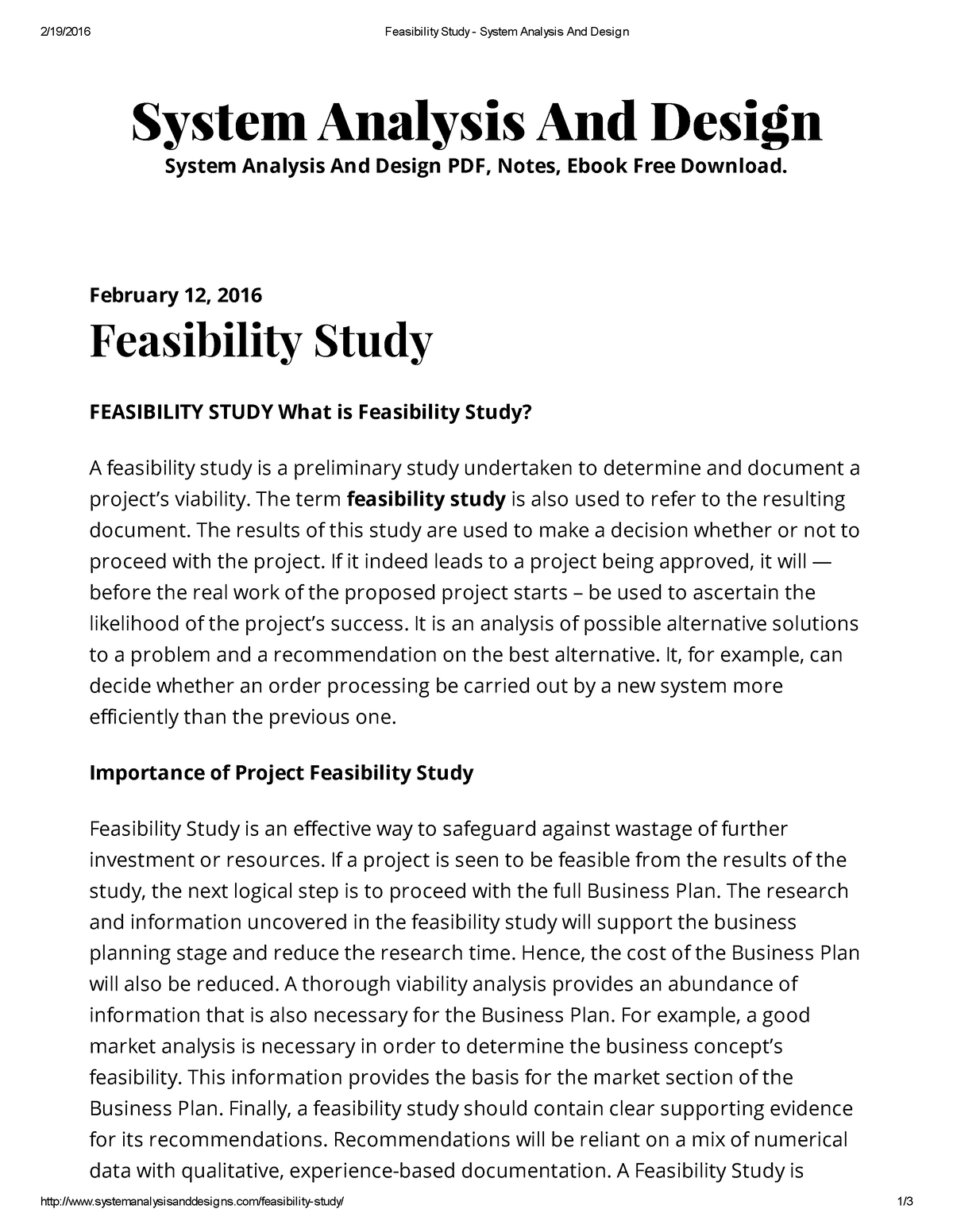 developing-a-proposal-2-19-2016-feasibility-study-system-analysis