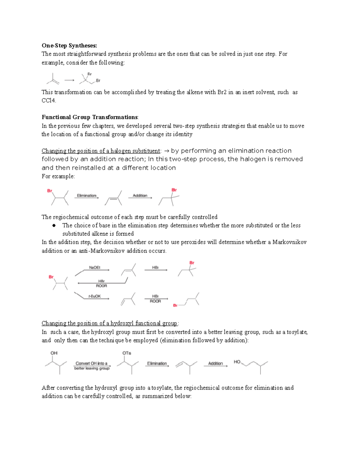 Chapter 11 Moving the Position of Subunits in a Reaction - One-Step ...