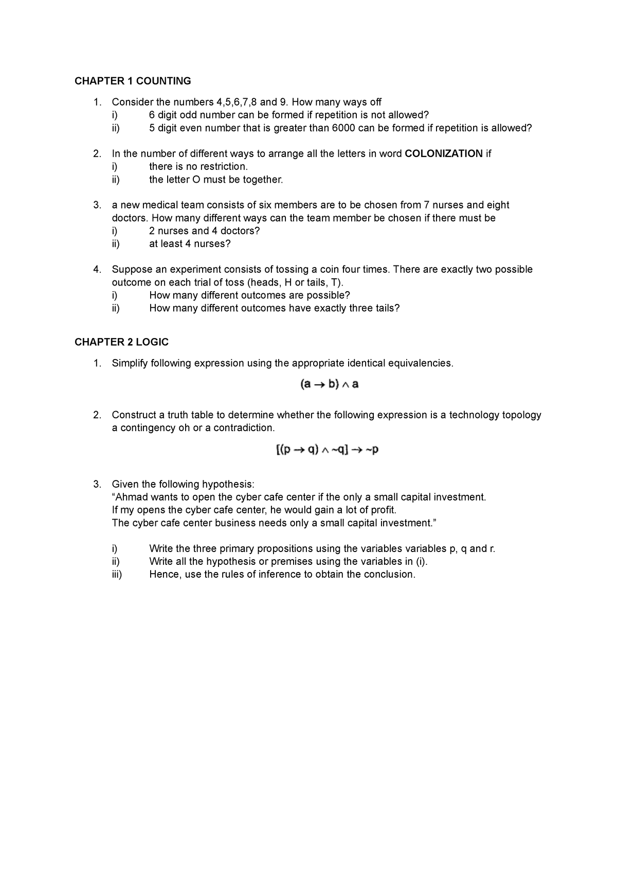 Tutorial MAT415 - .... - CHAPTER 1 COUNTING Consider the numbers 4,5,6 ...