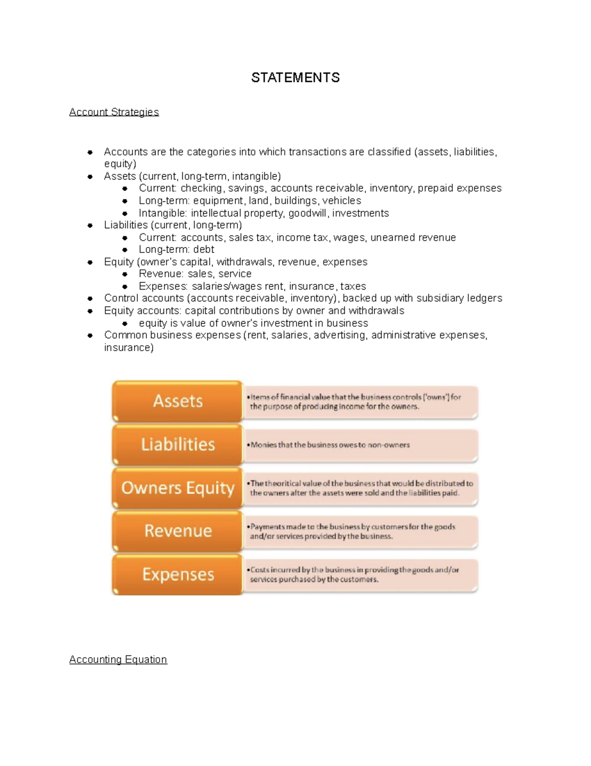 Accounting for Managers Notes 7 - STATEMENTS Account Strategies ...