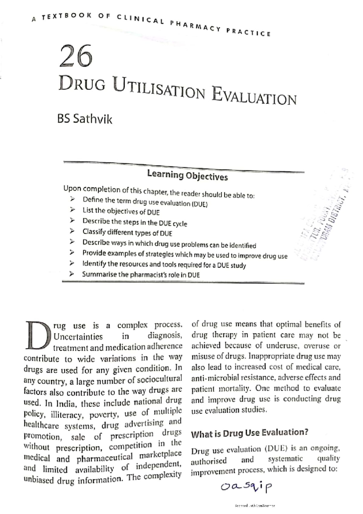 DUE - Drug utilisation evaluation step by step - Pharmacy - Studocu