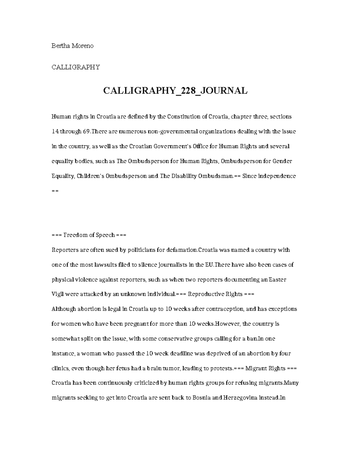 Calligraphy 228 Journal - Bertha Moreno CALLIGRAPHY CALLIGRAPHY_228 ...