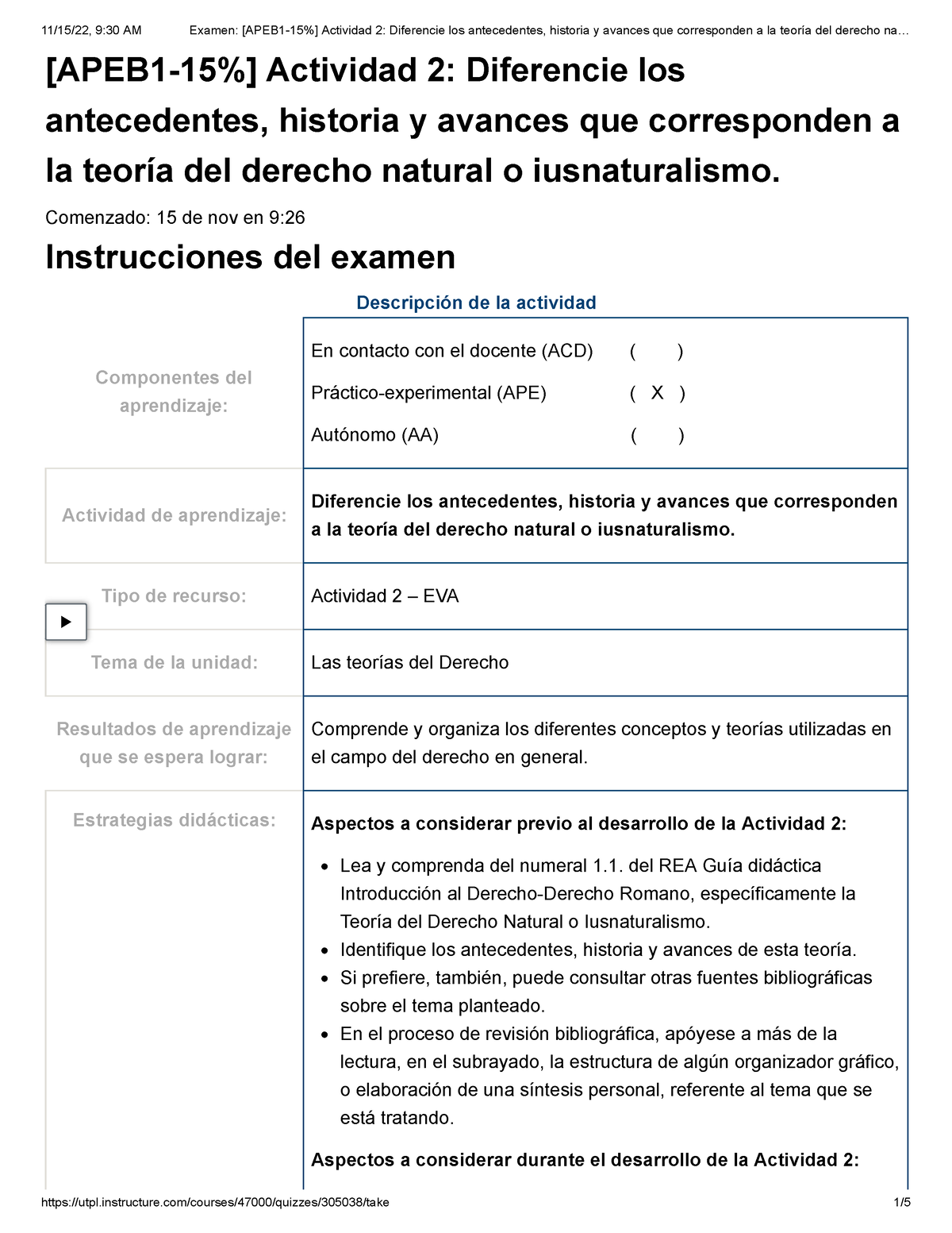 Examen [APEB 1-15%] Actividad 2 Diferencie Los Antecedentes, Historia Y ...