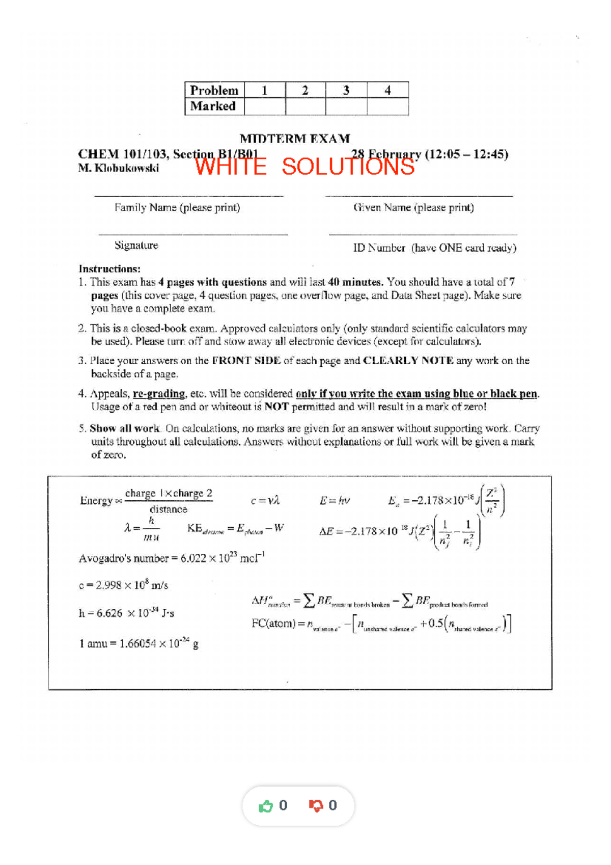 Dlstudocu.com Midterm-february-2018-questions-and-answers 2 - Chem101 ...