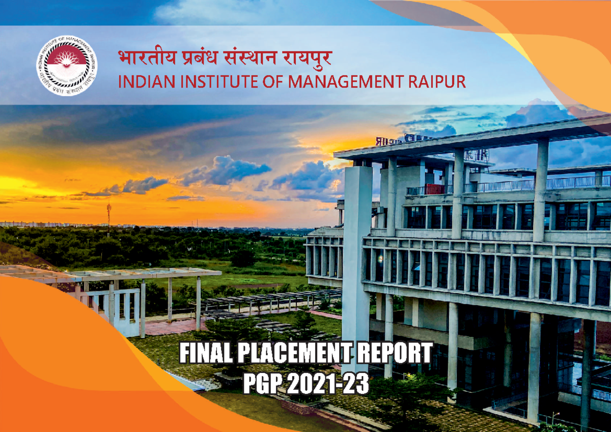 Final Placement Report PGP 2021 23 INDIAN INSTITUTE OF MANAGEMENT