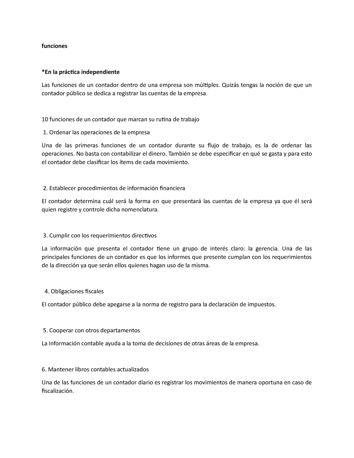 Funciones Funciones En La Práctica Independiente Las Funciones De Un