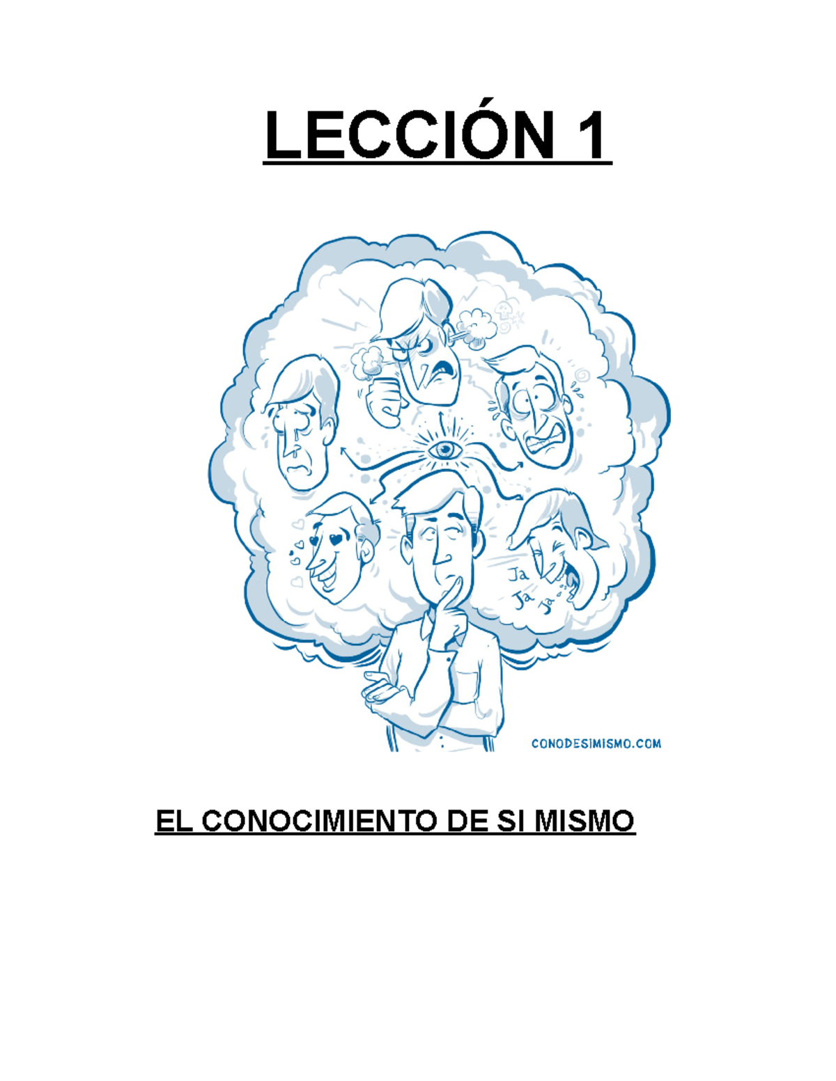 El Conocimiento de Si Mismo - LECCIÓN 1 EL CONOCIMIENTO DE SI MISMO Así ...