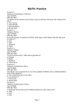 MATH167-Topic-3 - MATH167-Week-10 - MATH: Pset Q: What was the last ...