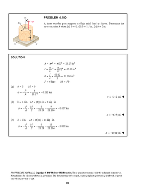 Assignment 8 - Homework 8 From Mechanics Of Materials 7th Edition ...