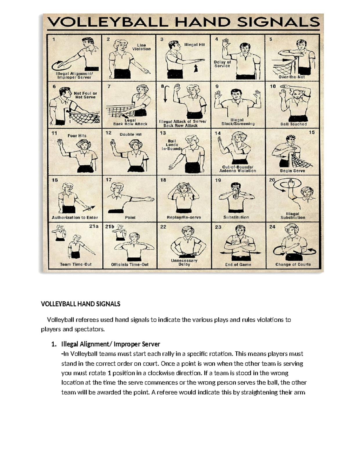 Volleyball-HAND- Signals - VOLLEYBALL HAND SIGNALS Volleyball referees ...