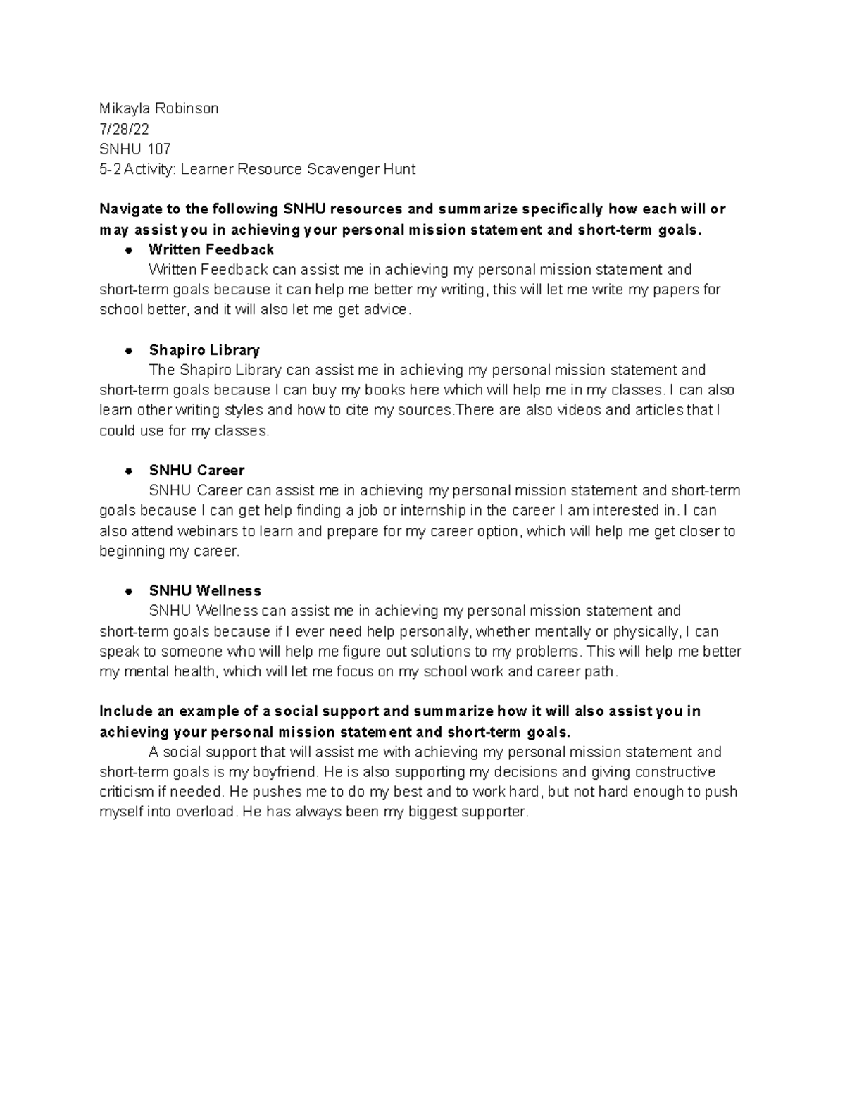 5-2 Activity Learner Resource Scavenger Hunt - Mikayla Robinson 7/28 ...