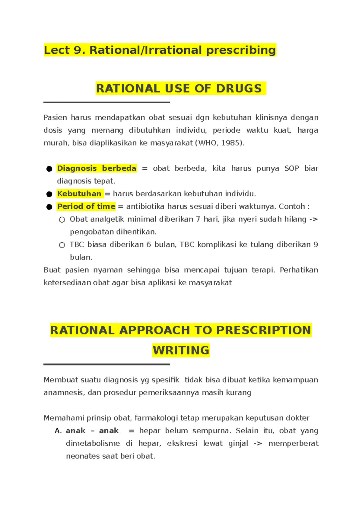 Rational Irrational Prescribing - Lect 9. Rational/Irrational ...