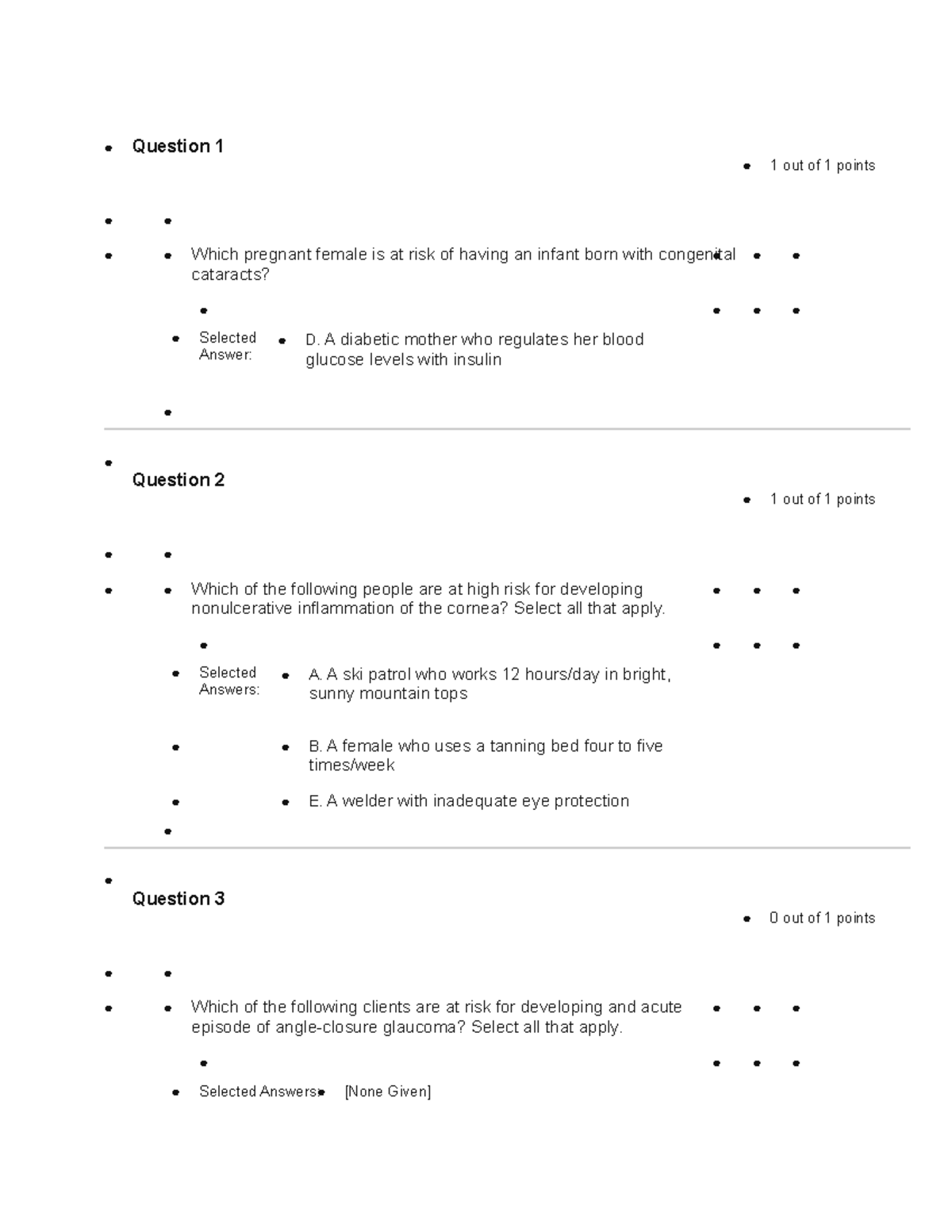 7 - patho - Question 1 Which pregnant female is at risk of having an ...