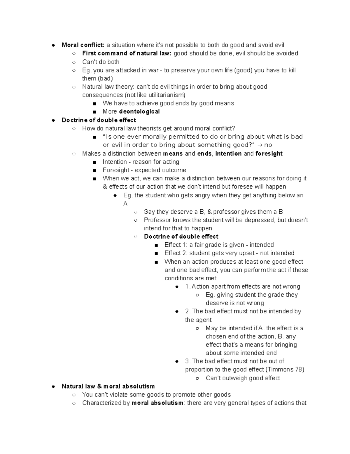 9 16 Lecture War Ethics Moral conflict a situation where it’s not