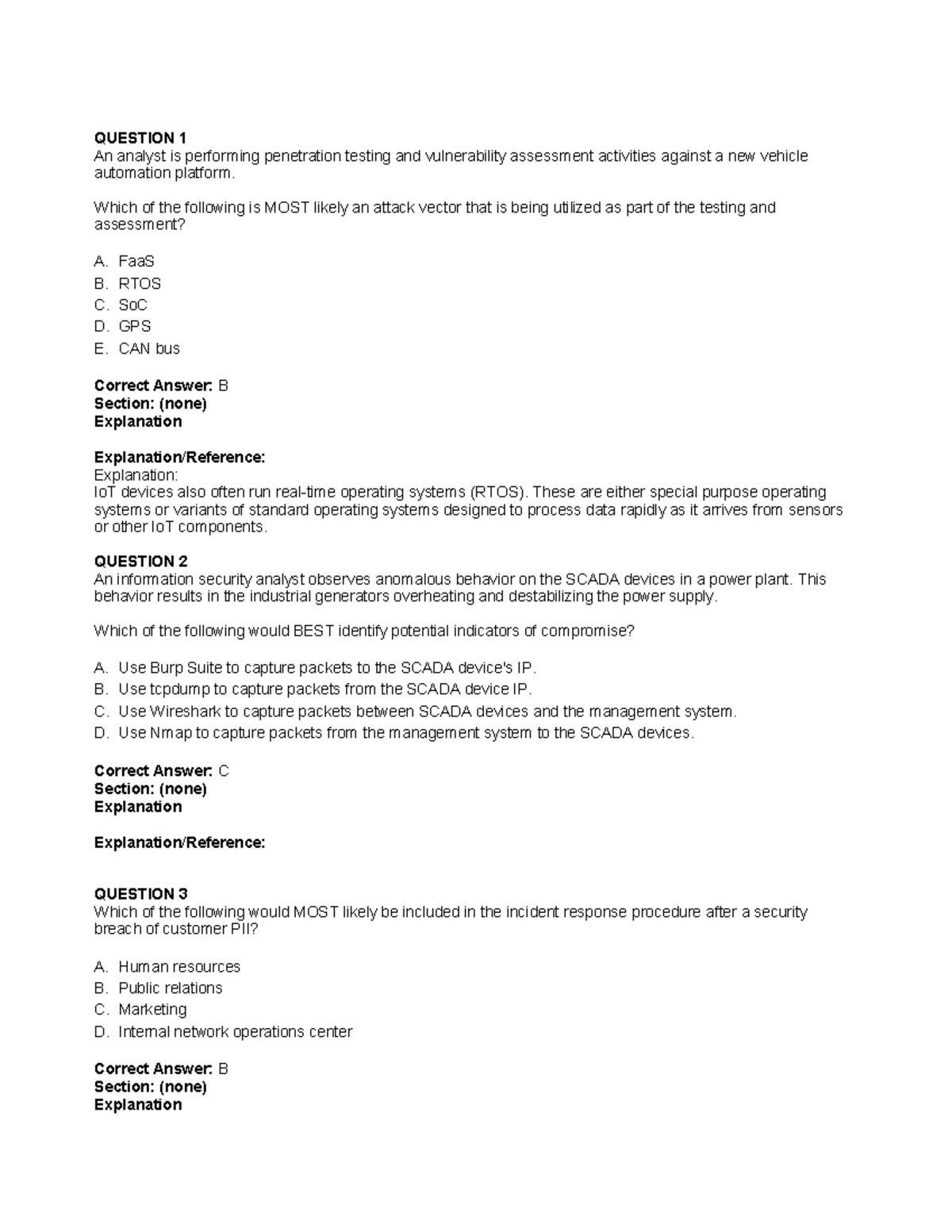 Cy SA practice test draft cs0 002 edit - QUESTION 1 An analyst is ...