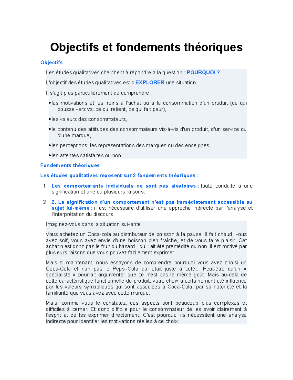 Objectifs Et Fondements Théoriques - Objectifs Et Fondements Théoriques ...