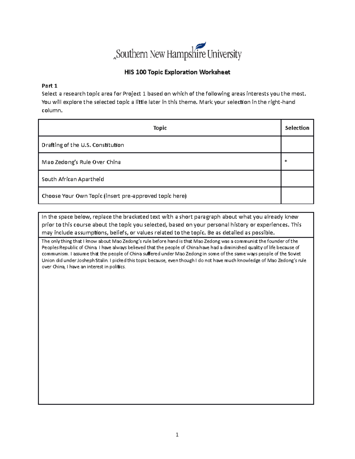 HIS 100 Topic Exploration Worksheet - ^ HIS 100 Topic Exploration ...
