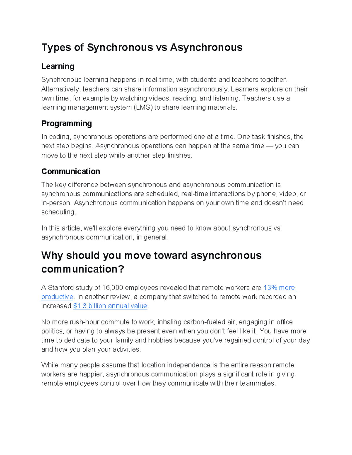 Types of Synchronous vs Asynchronous - Types of Synchronous vs ...