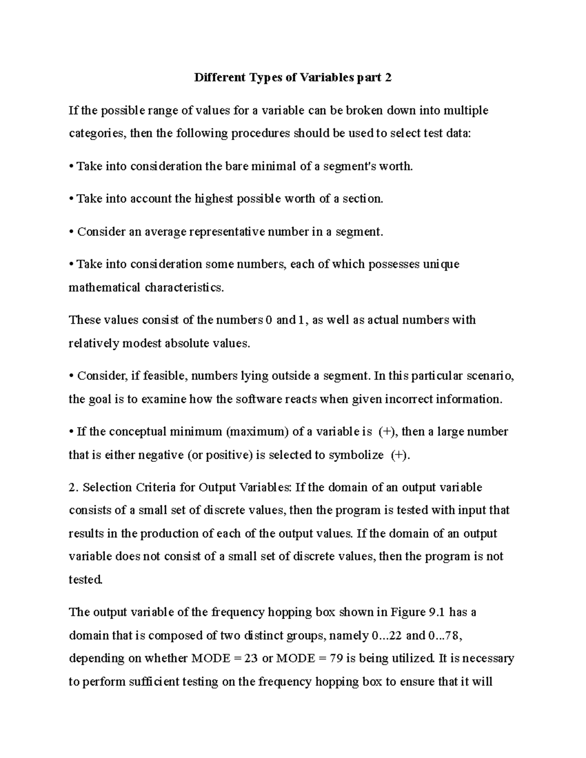 Different Types of Variables part 2 - Take into account the highest ...