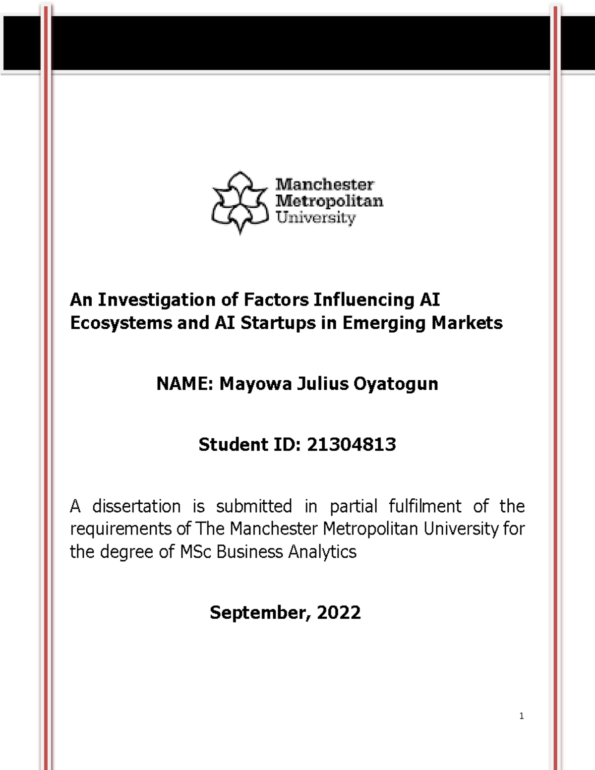 dissertation for msc biotechnology