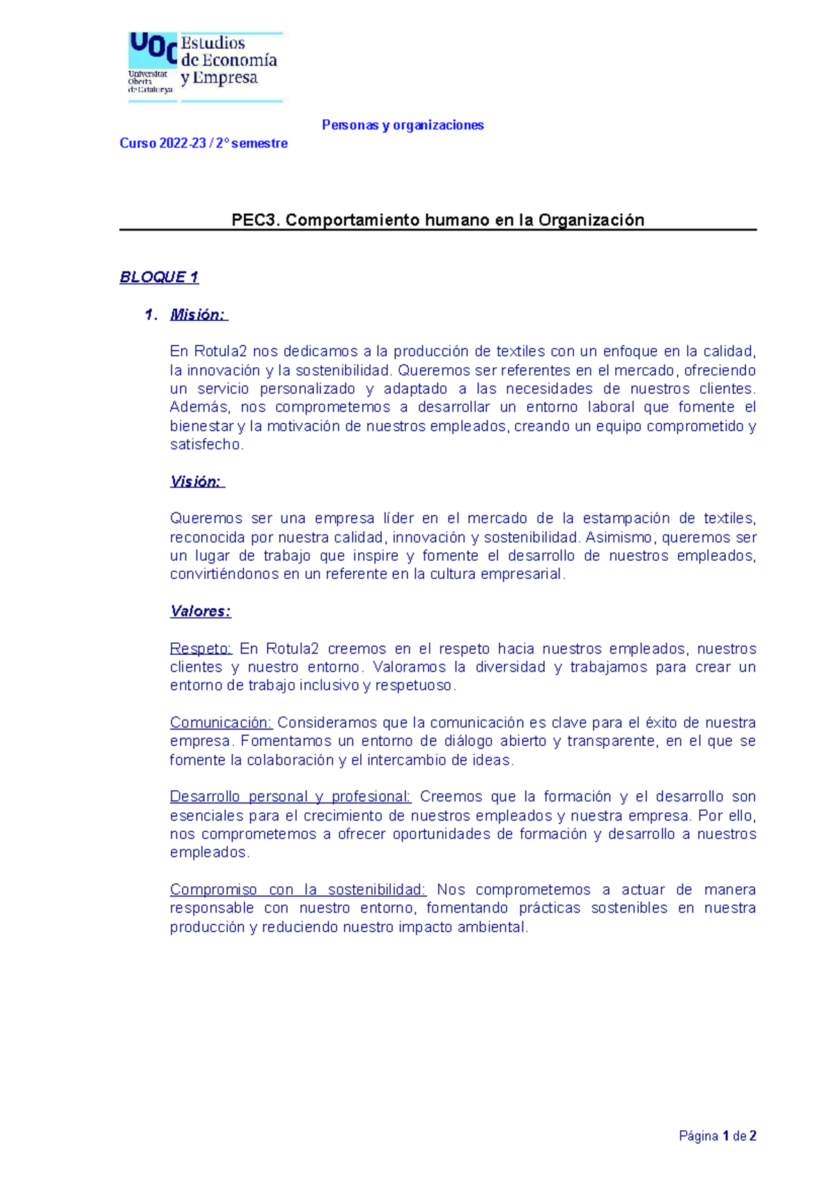 Pec3 Py O - pec 3 22/23 - Personas y organizaciones - UOC - Studocu