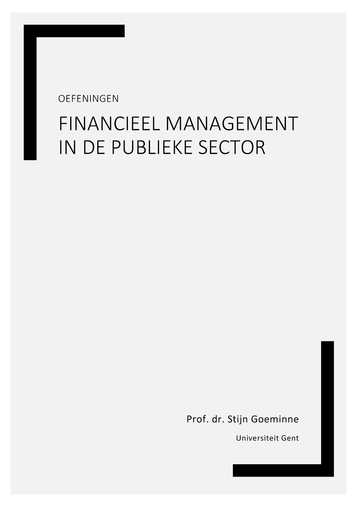 Oefeningen Financieel Management - Warning: TT: Undefined Function: 32 ...