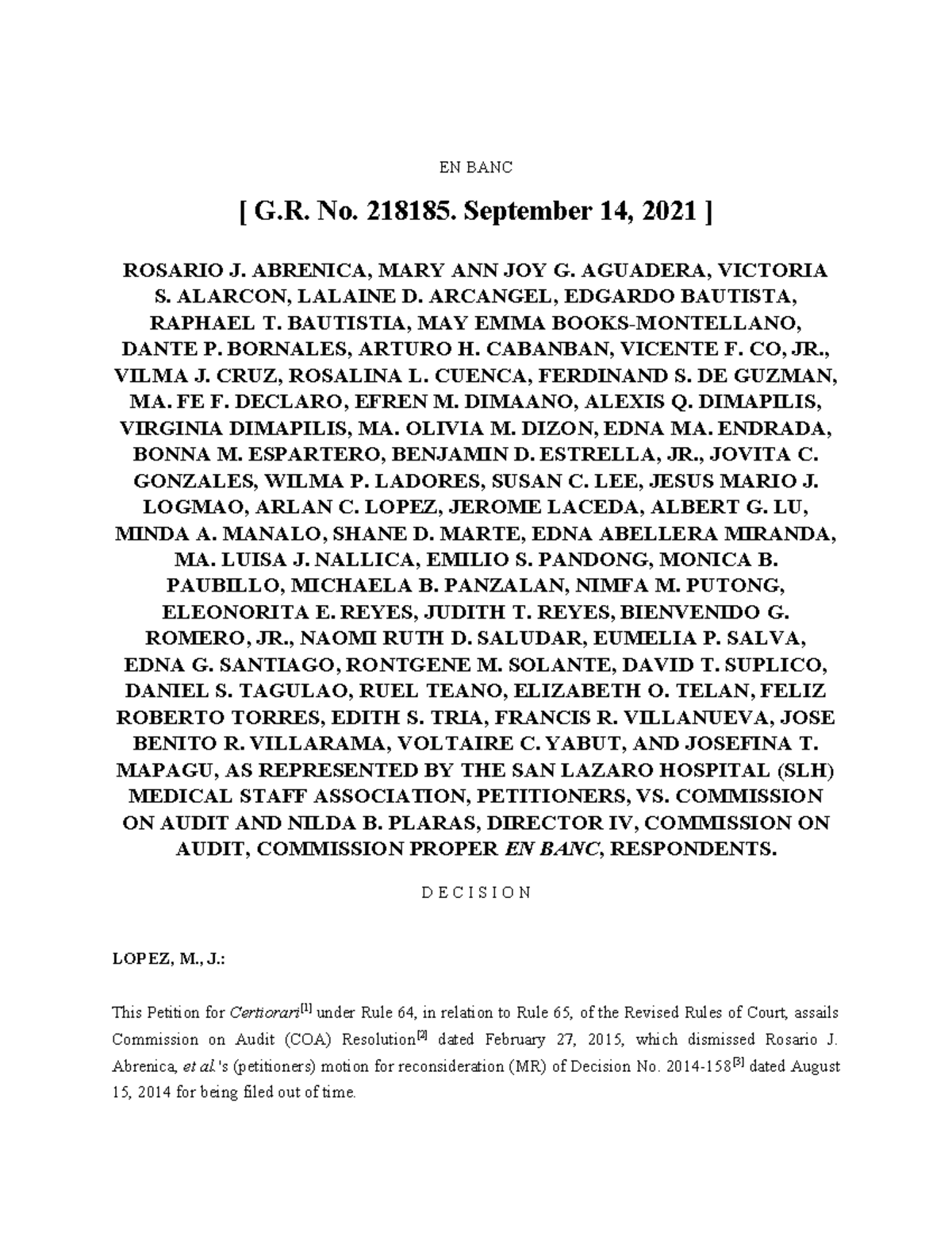 Abrenica et al vs COA - case digest - EN BANC [ G. No. 218185 ...