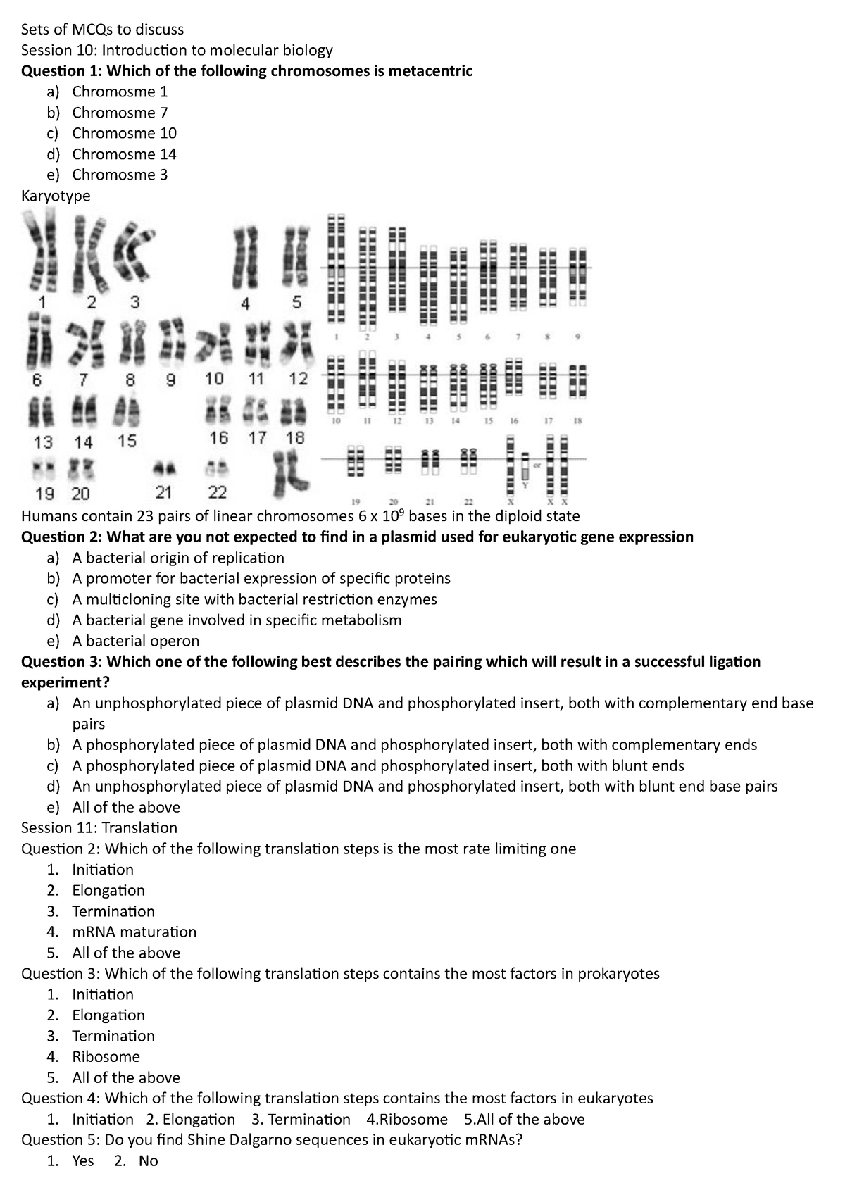 Sets of MCQs to discuss - Sets of MCQs to discuss Session 10 ...