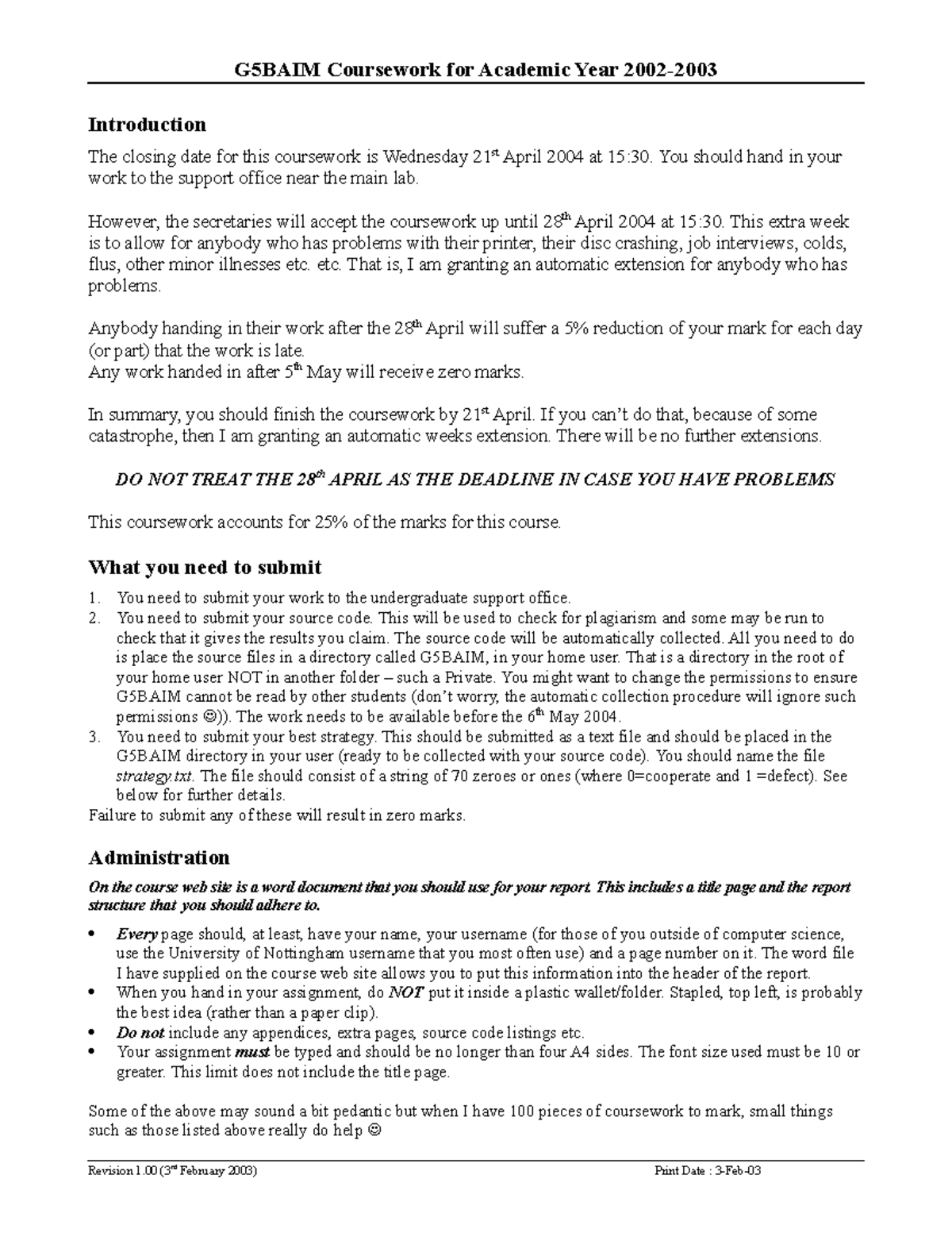 Coursework - this is very good - G5BAIM Coursework for Academic Year ...