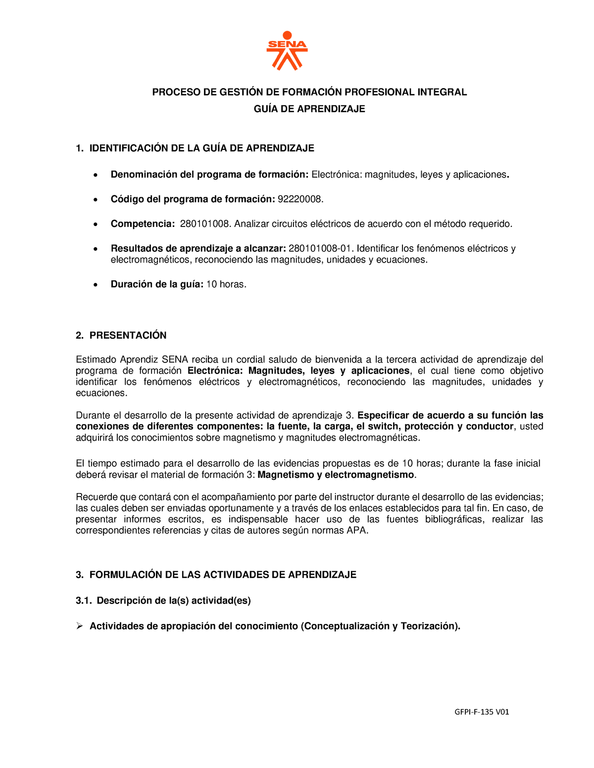 Guia De Aprendizaje 3 Los Recursos Del Sena Proceso De GestiÓn De FormaciÓn Profesional 3851