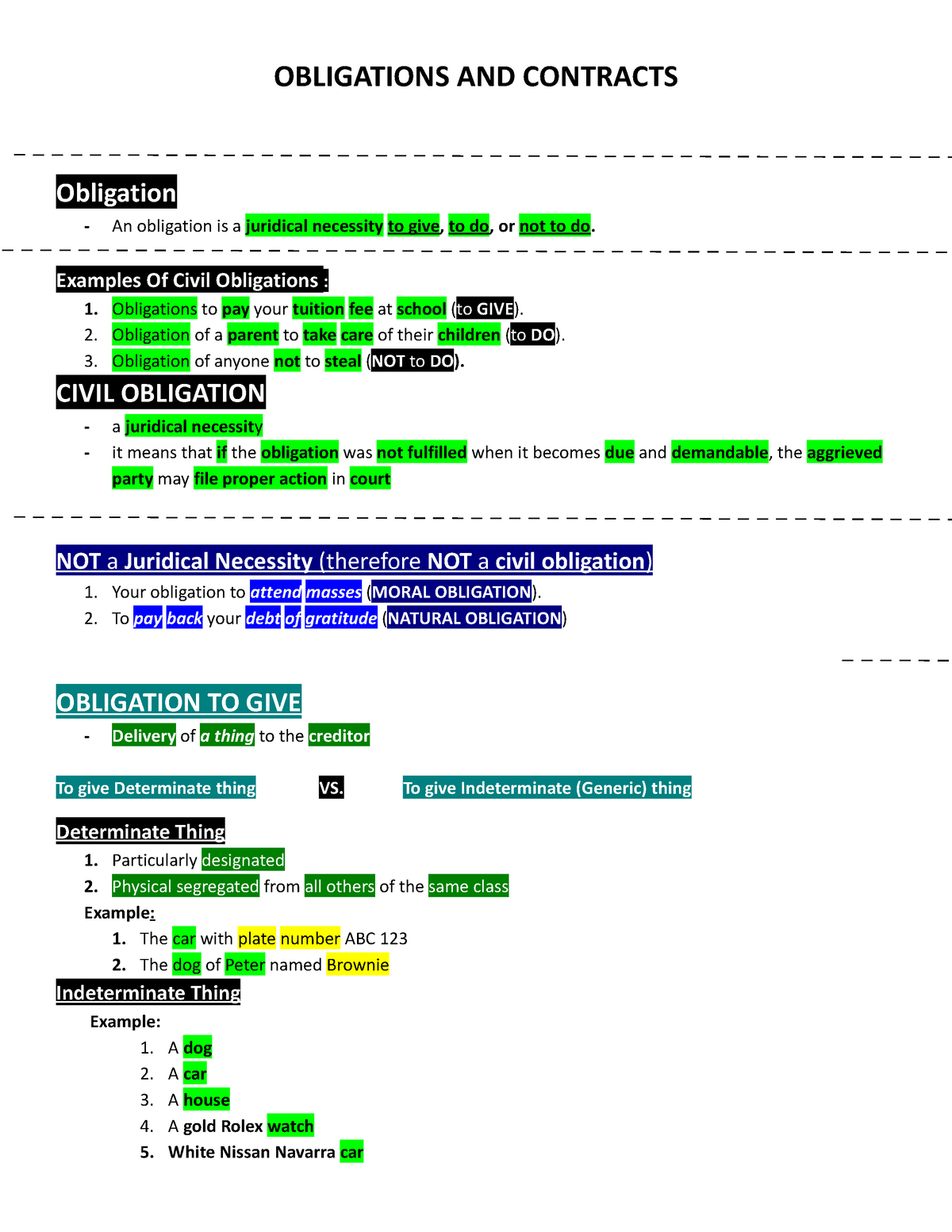 Obligations AND Contracts Reviewer - OBLIGATIONS AND CONTRACTS ...