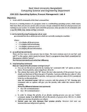 CSE 325 Lab-3 Threads - OS works - Laboratory Exercise – 4 CSE 325 ...